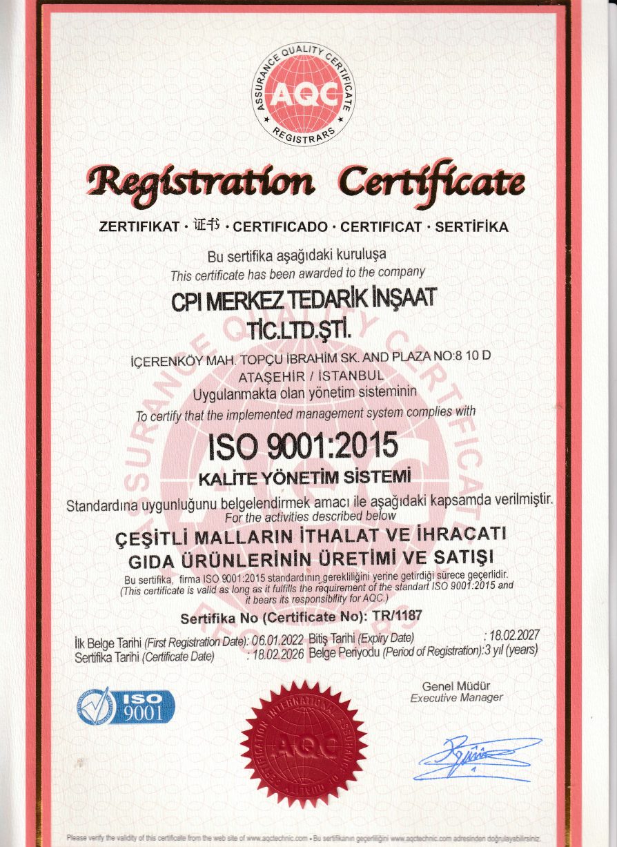 ISO 9001:2015 Kalite Yönetim Sistemi